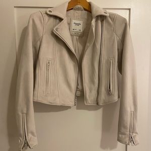 Abercrombie & Fitch faux suede cropped jacket.